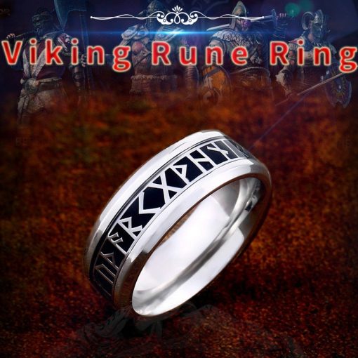 Black Amulet Vintage Norse Rune Ring