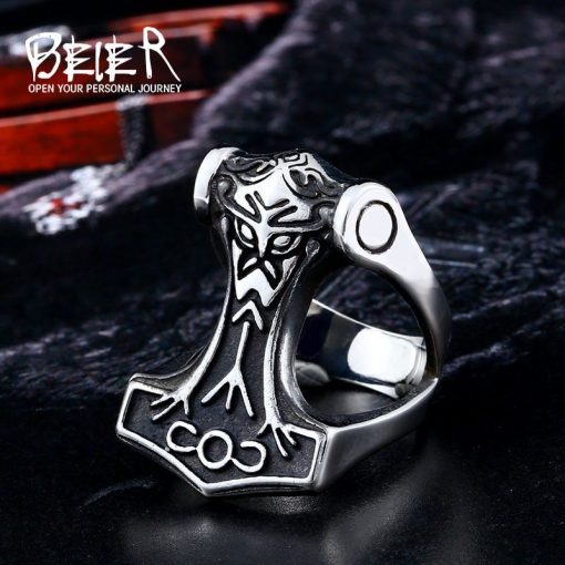 Stainless Steel Europe Nordic Myth Thor Ring