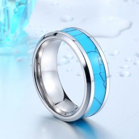 Stainless Steel Geometric Stone Ring