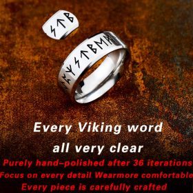 Stainless Steel Viking Rune Ring