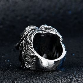Stainless Steel Winged Skull Ring