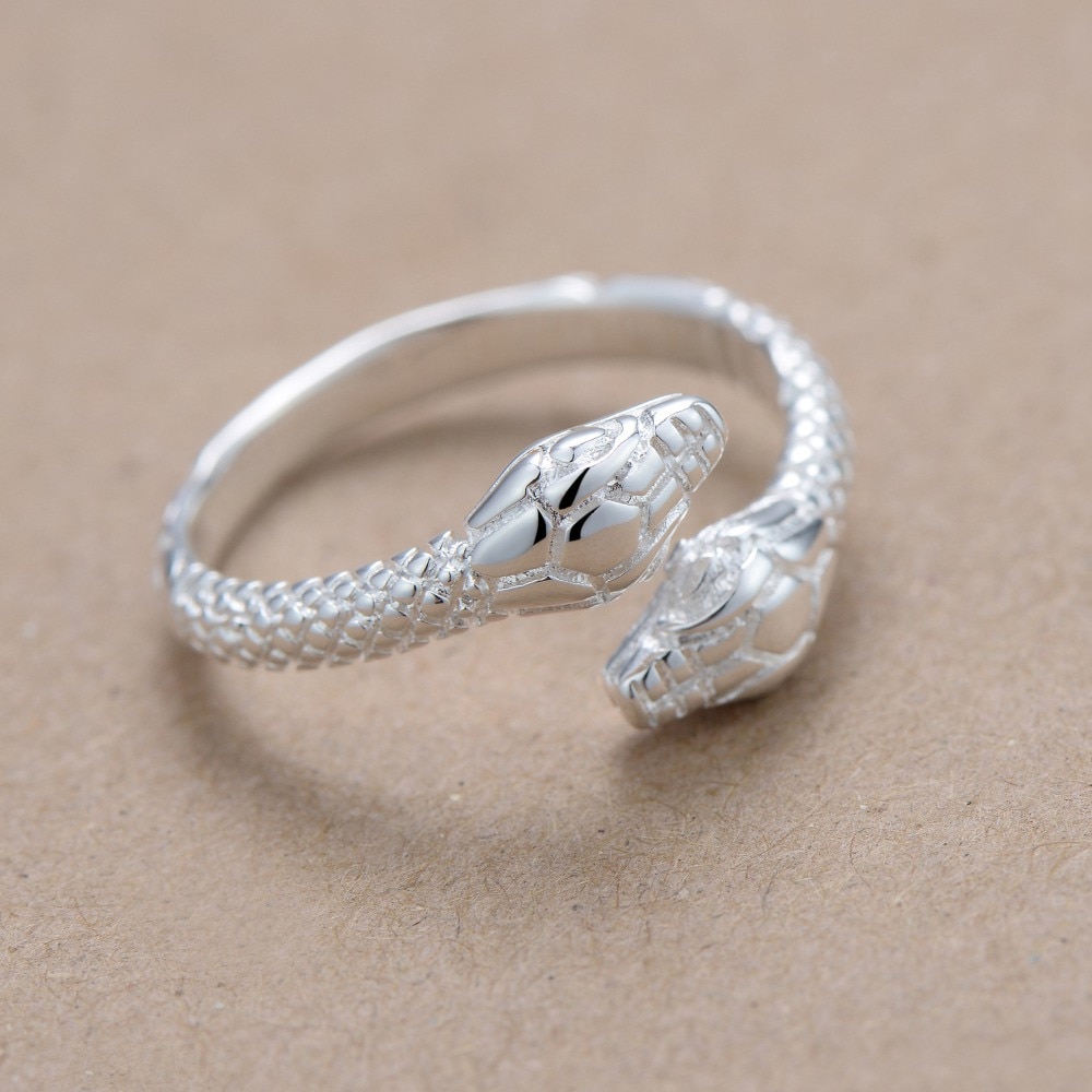 Men's Double Snake Resizable Ring